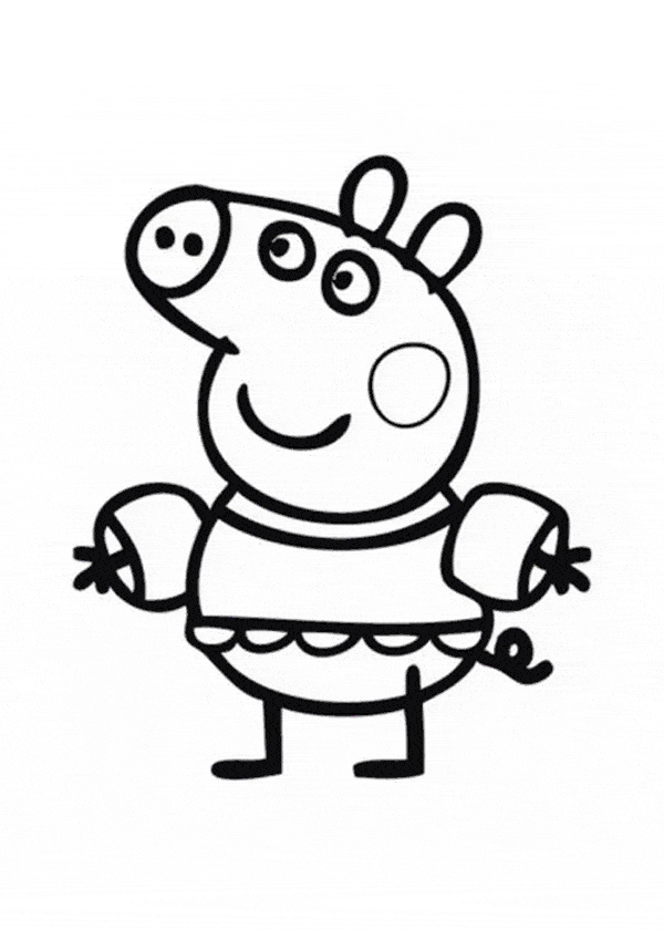 Image à colorier Maison Peppa Pig
