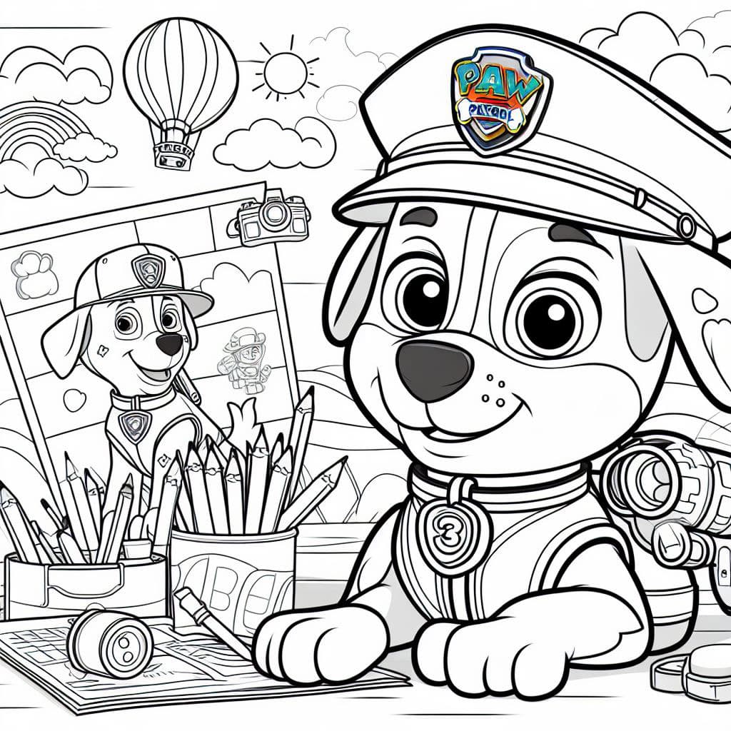 Pat Patrouille Coloriage: Livre de coloriage pour enfants